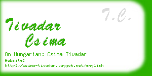 tivadar csima business card